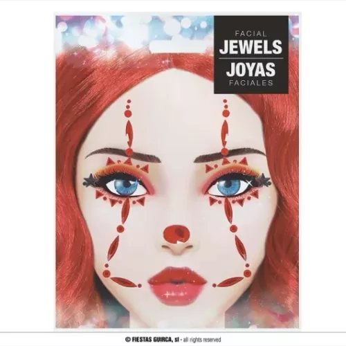BIJOUX VISAGE ADHÉSIFS CLOWN
