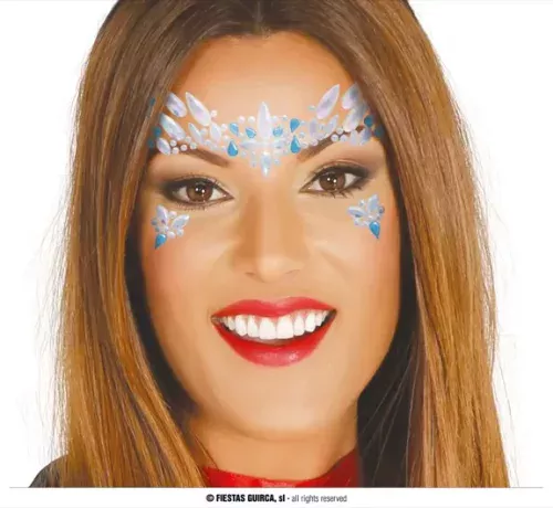 BIJOUX ADHÉSIFS POUR VISAGE BLEUS ET BLANCS – Image 2