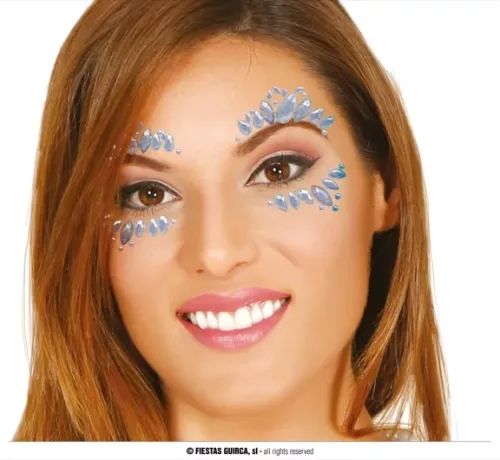 BIJOUX ADHÉSIFS POUR VISAGE ARGENT – Image 2