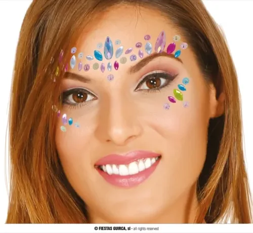 BIJOUX ADHÉSIFS POUR VISAGE MULTICOLORES – Image 2