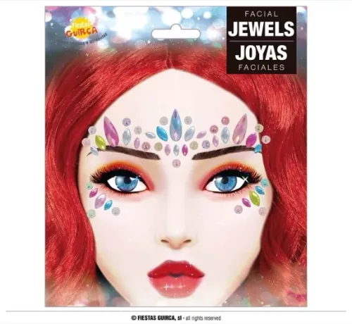 BIJOUX ADHÉSIFS POUR VISAGE MULTICOLORES