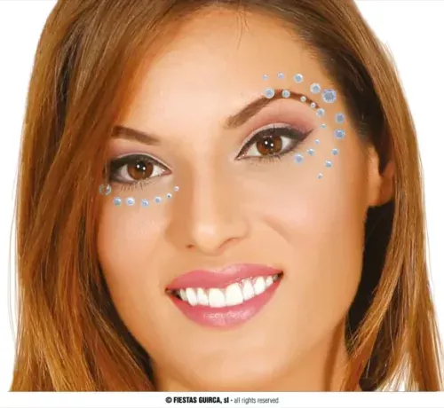 BIJOUX ADHÉSIFS POUR VISAGE ARGENT – Image 2