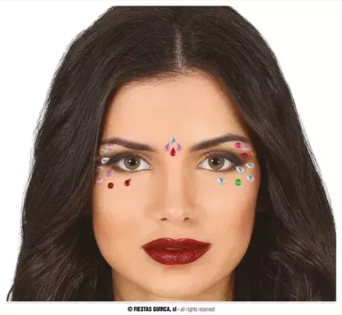 BIJOUX VISAGE POUR LES YEUX, GOUTTES MULTIC.