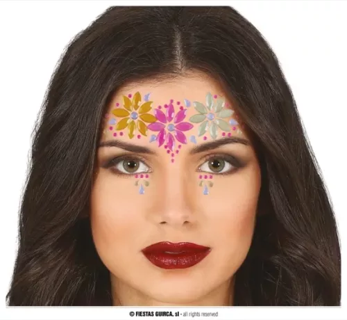 BIJOUX VISAGE FLEURS, COULEURS