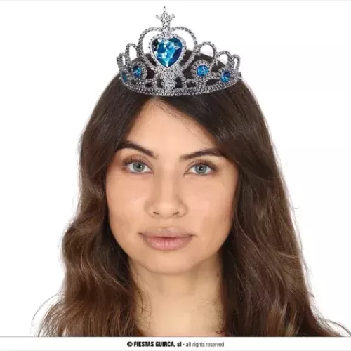 DIADÈME PRINCESSE PIERRES BLEUES