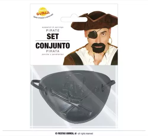 CACHE ŒIL ET BOUCLE D'OREILLE DE PIRATE