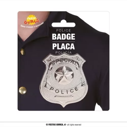 PLAQUE POLICE MÉTAL  6 CMS