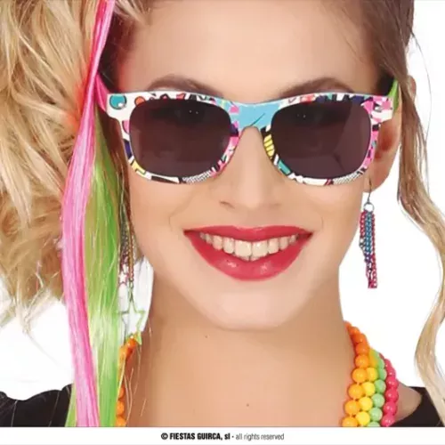 LUNETTES MULTICOLORES ANNÉES 80
