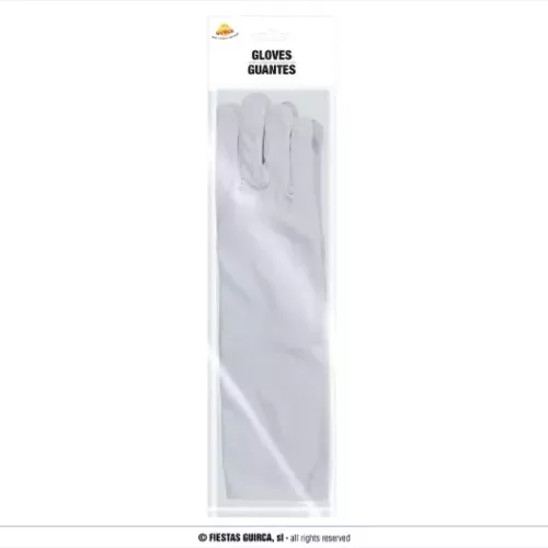 PAIRE DE GANTS BLANCS 45 CM