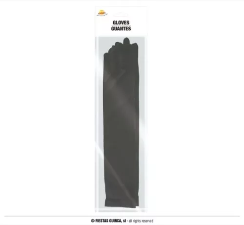 PAIRE DE GANTS NOIRS 40 CM