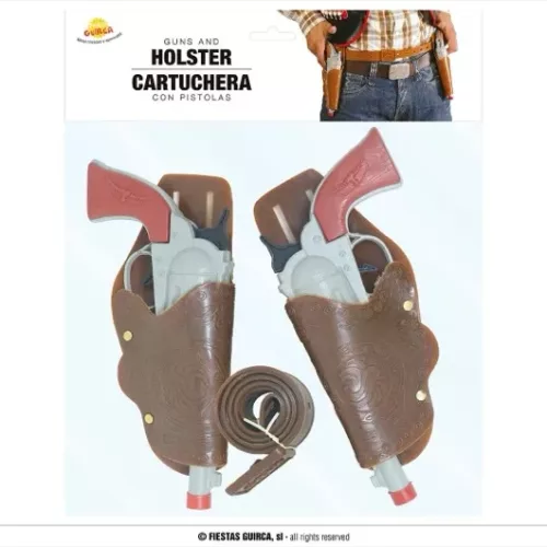 CARTOUCHIÈRE DOUBLE + 2 PISTOLETS