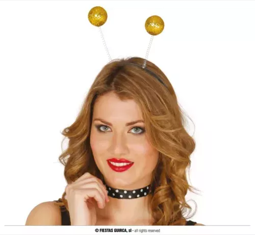 DIADEME BOULES PAILLETTES DOREES – Image 2