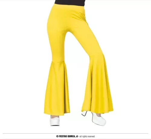 PANTALON PATTE D'ÉLÉPHANT ELASTIQUE JAUNE