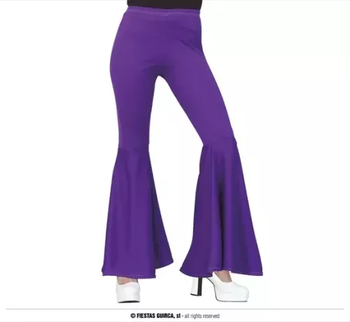 PANTALON PATTE D'ÉLÉPHANT ELASTIQUE LILA