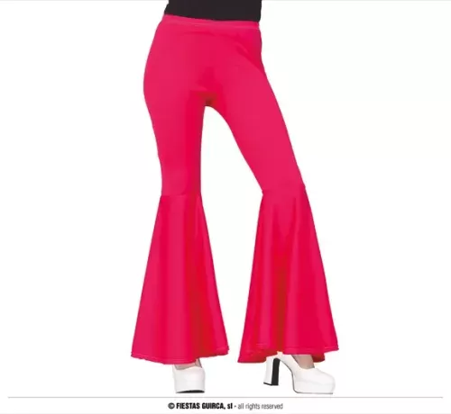 PANTALON PATTE D'ÉLÉPHANT ELASTIQUE ROSE