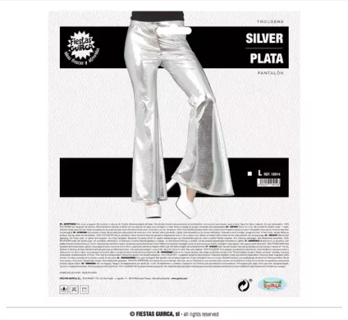PANTALON PATTE D'ÉLÉPHANT ARGENTÉ