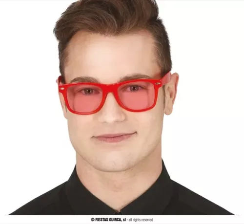 LUNETTES ROUGES AVEC VERRES ROUGES – Image 2