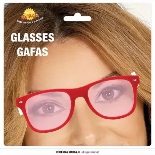 LUNETTES ROUGES AVEC VERRES ROUGES
