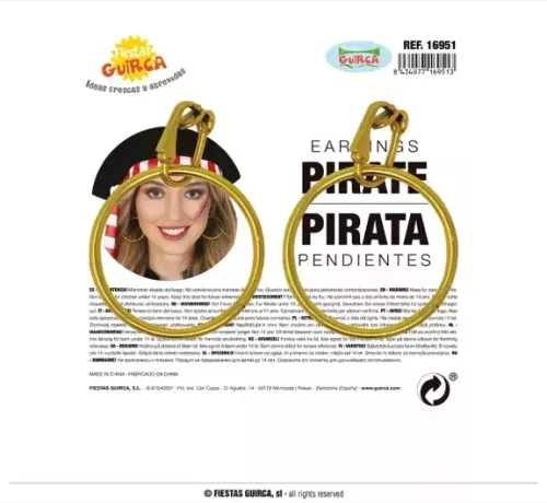BOUCLES D'OREILLES ANNEAUX PIRATE