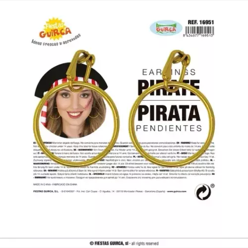 BOUCLES D'OREILLES ANNEAUX PIRATE