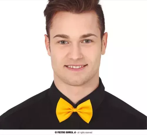NOEUD PAPILLON JAUNE 11 CMS – Image 2