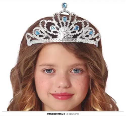 SERRE TÊTE ARGENT PIERRES BLEUES ENFANT