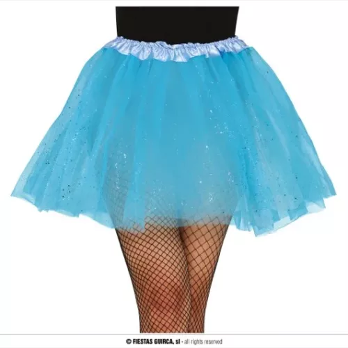 TUTU A PAILLETTES, BLEU CIEL, 40 CMS
