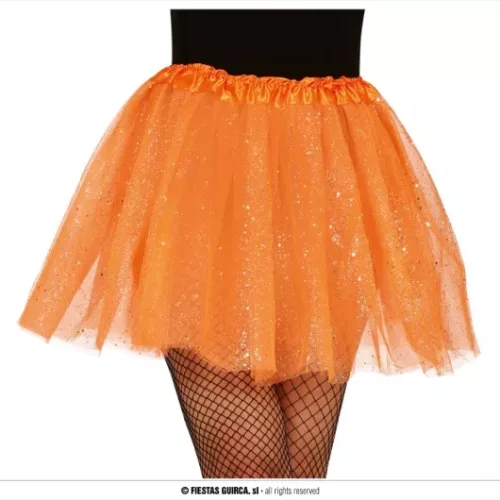 TUTU A PAILLETTES, ORANGE, 40 CMS