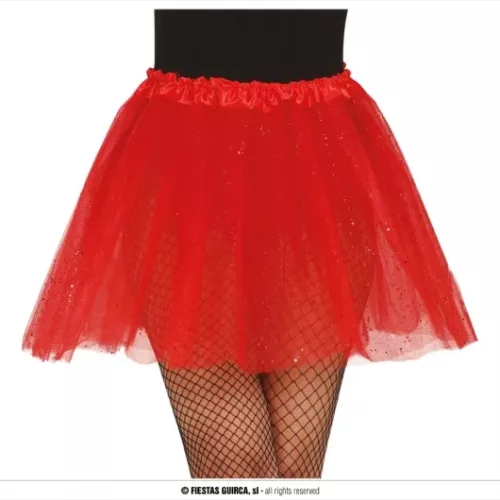 TUTU A PAILLETTES, ROUGE, 40 CMS