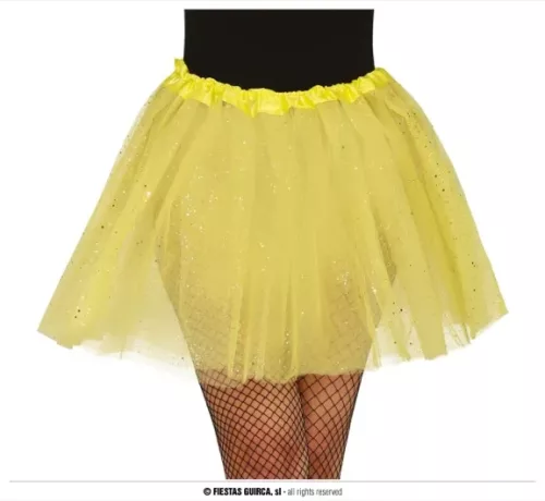 TUTU A PAILLETTES, JAUNE, 40 CMS