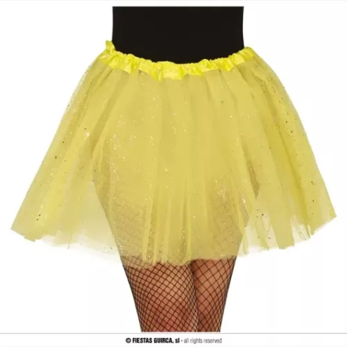 TUTU A PAILLETTES, JAUNE, 40 CMS