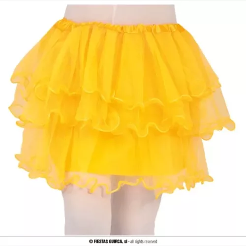 TUTU À VOLANTS, JAUNE, 30 CMS, ENFANT