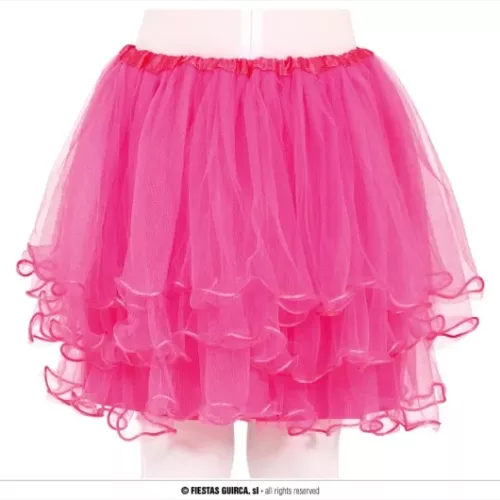 TUTU À VOLANTS, FUSCHIA, 30 CMS, ENFANT