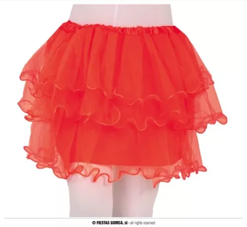 TUTU À VOLANTS, ROUGE, 30 CMS, ENFANT