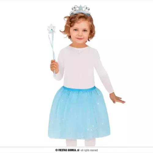 SET BLEU, DIADÈME, BAGUETTE ET TUTU, ENFANT