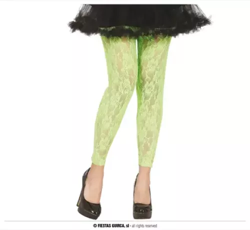 LEGGINGS EN DENTELLE VERT