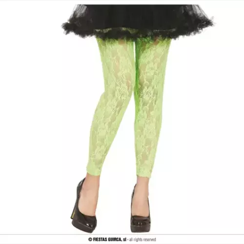 LEGGINGS EN DENTELLE VERT