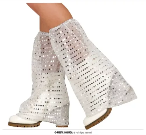CHAUFFRETTES SEQUINS ARGENT, 40 CMS