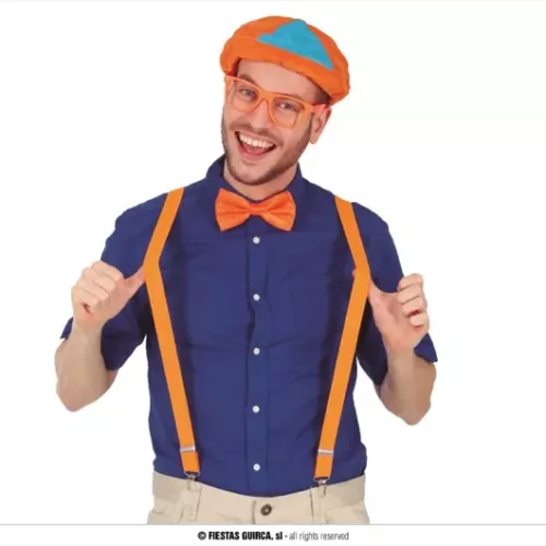 SET : CASQUETTE, NOEUD PAPILLON, BRETELLES ET LUNE