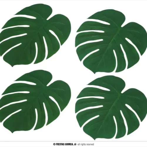 SET 4 FEUILLES DE PALMIER