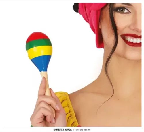 1 MARACA MULTIC.,20 CMS, BOIS