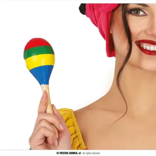 1 MARACA MULTIC.,20 CMS, BOIS