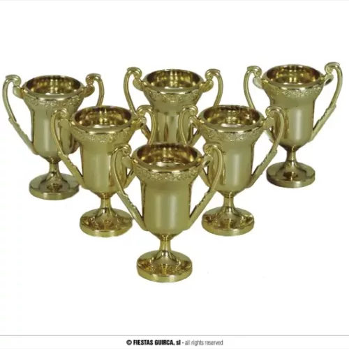 SACHET 6 TROPHÉS DE 6 CMS