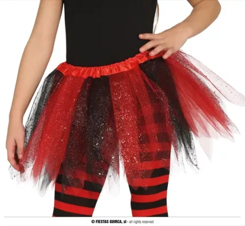 TUTU, ENFANTS, ROUGE-NOIR BRILLANT 30 CMS – Image 2