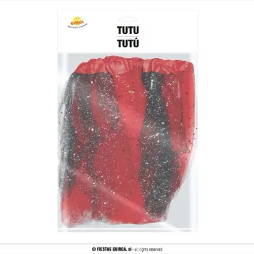 TUTU, ENFANTS, ROUGE-NOIR BRILLANT 30 CMS