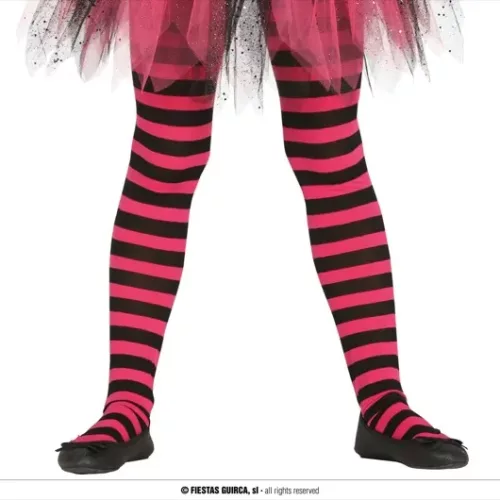 COLLANTS ROSE AVEC RAYURES ENFANT