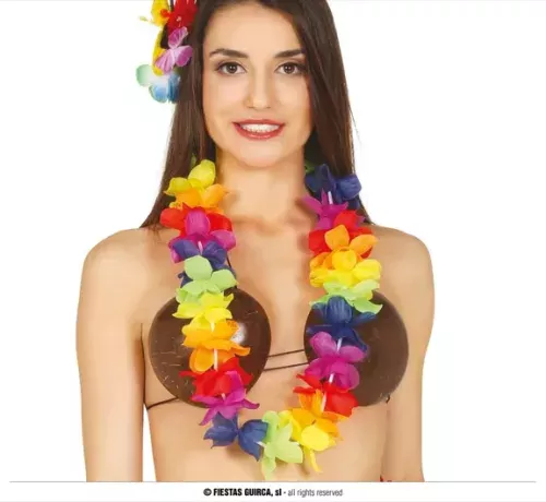 COLLIER HAWAÏEN MULTICOULEUR