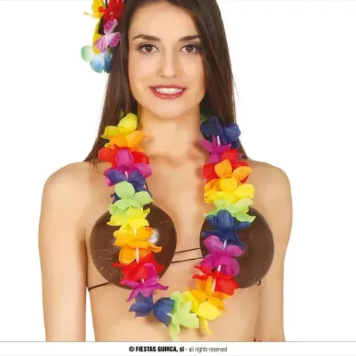 COLLIER HAWAÏEN MULTICOULEUR