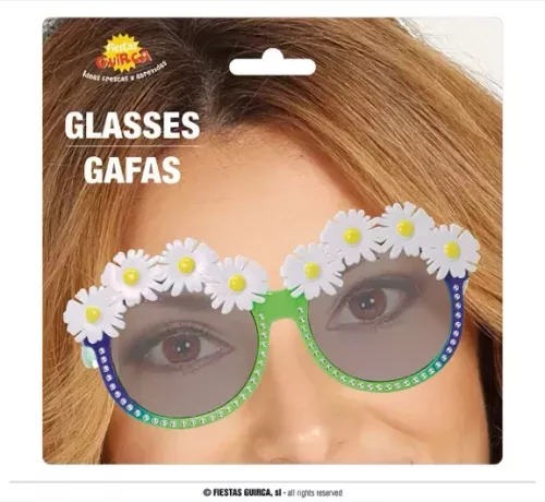 LUNETTES VERTES AVEC DES MARGUERITES