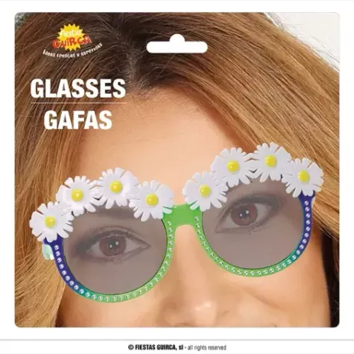 LUNETTES VERTES AVEC DES MARGUERITES
